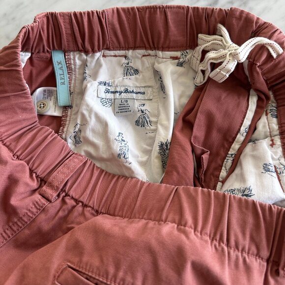 Tommy Bahama Relax Men's L Cargo Shorts w/Elastic Waistband & Draw String - Picture 4 of 4